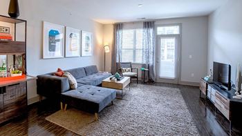 Living room with plenty of natural light